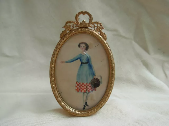 ANTIQUE FRENCH GILDED BRONZE BRASS PHOTO FRAME,LATE 19th.