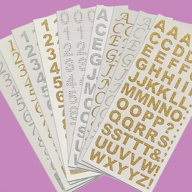 Small Gold Sticky Adhesive Letters Alphabet Labels Stickers Craft