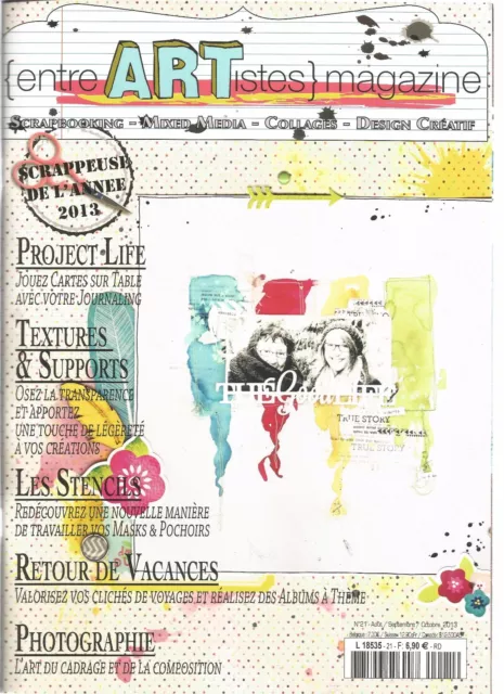 Artistes Magazine N°21 Journaling / Transparence / Masks & Pochoirs / Vacances