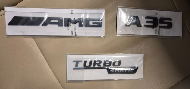 Brilliant Gloss Black Letters Trunk Badge Emblem for Mercedes Benz W177 A35 CLA35 GLA35 GLB35 AMG TURBO 4MATIC - 34