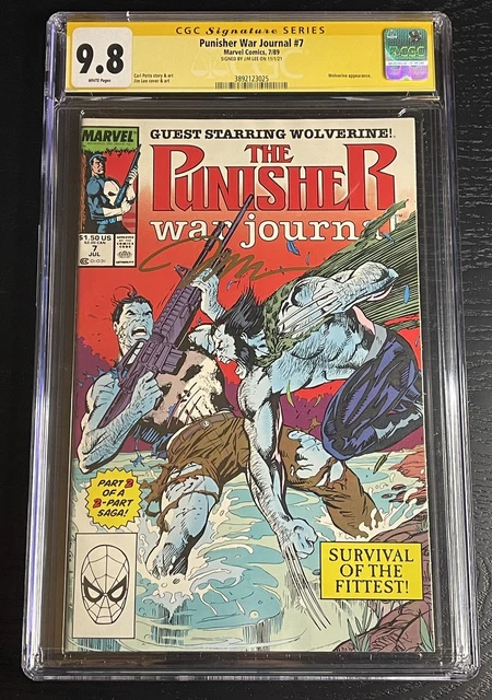 Punisher War Journal #7 CGC 9.8 Signed by Jim Lee Wolverine App. + Bonus  Books!