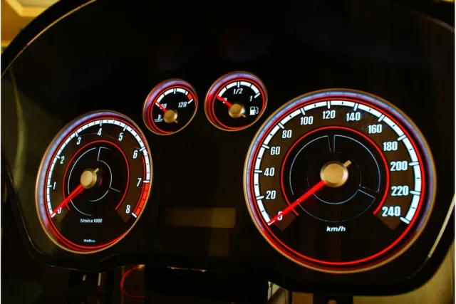 Ford Focus MK2 design 1 glow gauge plasma dials tachoscheibe glow shift indicato