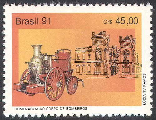 Brazil 1991 Fire Engine/Emergency Service Vehicles/Rescue/Transport 1v (n26451)