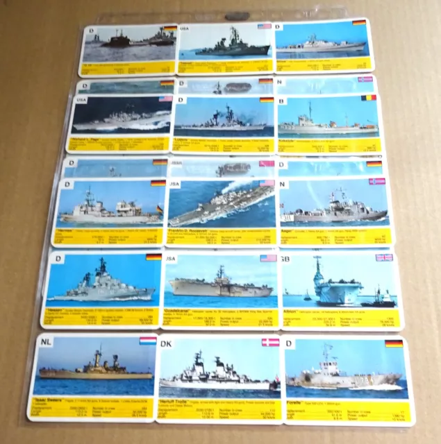 Top Trumps Single Cards Multi-List  Dubreq 1982 Warships Single Cards (One P/P)