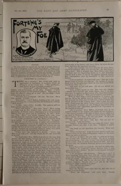 1898 Boer War Era Aufdruck Artikel Story FORUNE'S My Für John Bloundelle Burton