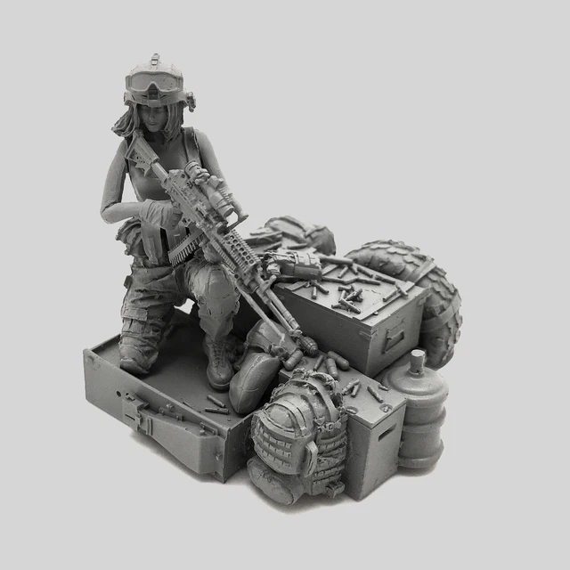 Figurine Résine 1/35 Soldate En Bikini Non Peinte Et Non Assemblée - Modèle YUFAN MODELS - Pour Maquettistes