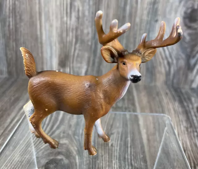 Schleich White Tail Buck Deer Figure Antlers Retired Forest Animal 2002 Vintage