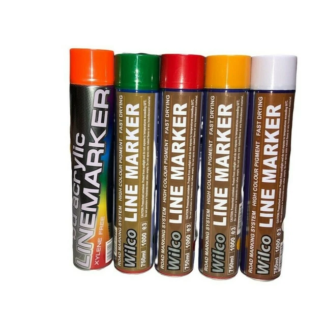 ACRYLIC LINE MARKER Aerosol Spray Paint Car Park Grass Concrete Road E3