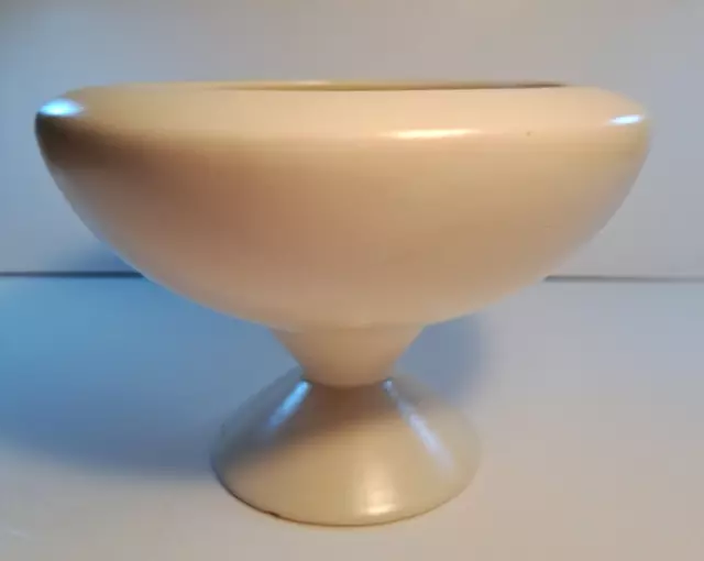 Vintage Haeger Mid-Century Modern Cream Color Pedestal Compote Bowl / Planter