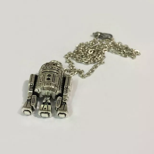 Star Wars R2-D2 R2D2 Metal Charm Pendant Figure W/Necklace *New* Rare Sale! 2