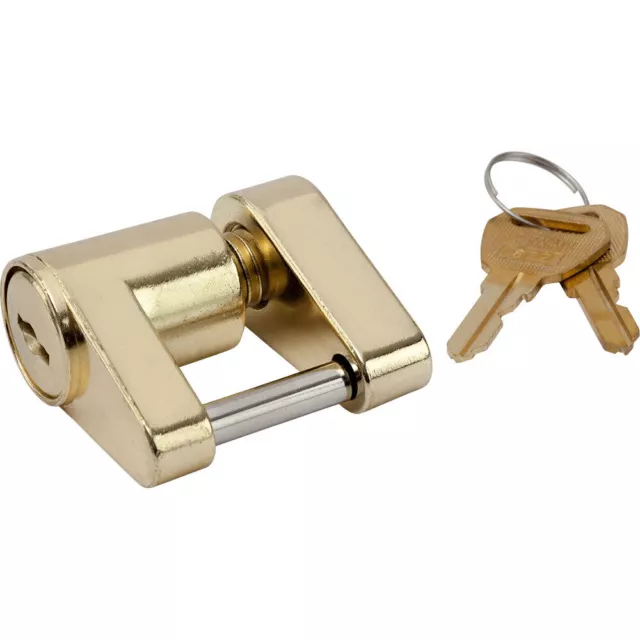 Sea-Dog 751030-1 Brass Plated Coupler Lock - 2 Piece