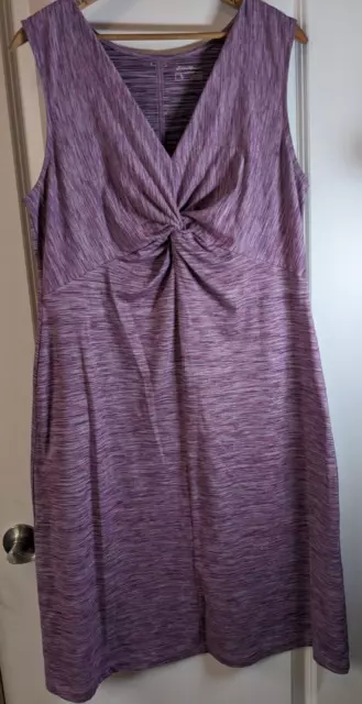 Women's Eddie Bauer Aster Tie the Knot Dress -- Space Dye Purple -- Large Tall