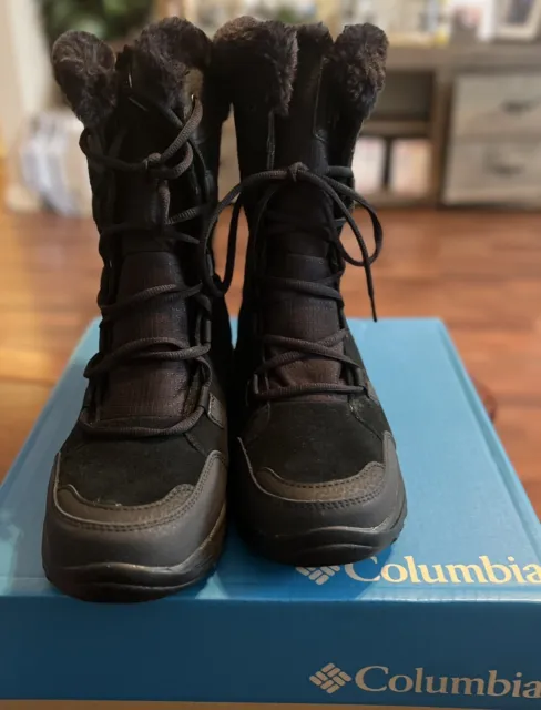 Columbia Women's Ice Maiden II Waterproof Winter Snow Boot Black Size 10.5 EUC