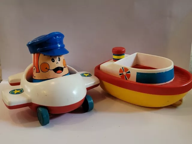 Nasta Motor Friends Pilot (No. 533) Friction WORKING W/ plane & boat toys 1974
