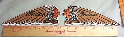2-Indian Motorcycle patch vintage large collectible old USA MC biker memorabilia