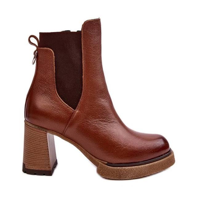 Lemar Liresa Bottines en cuir marron à talons hauts Lemar brun