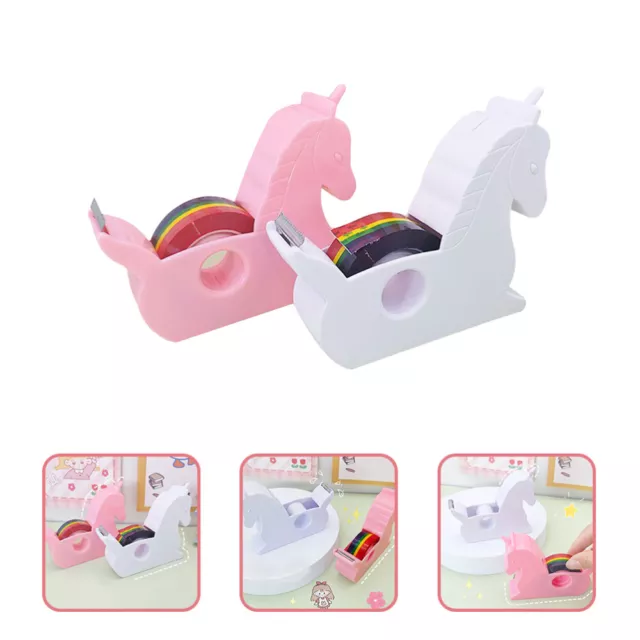 2x supporto da tavolo micro supporto unicorno PP studente Kawaii ufficio-LW