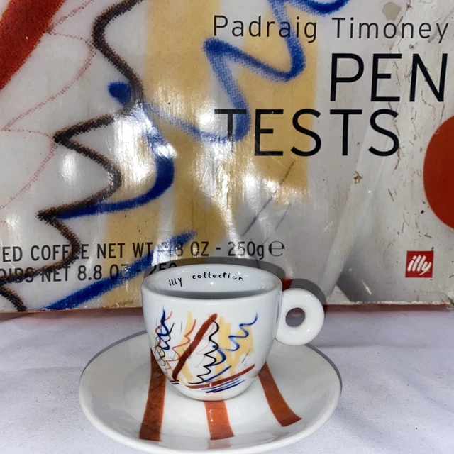 ILLY COLLECTION 2004 Padraig Timoney Pen Test Espresso Cup & Saucer
