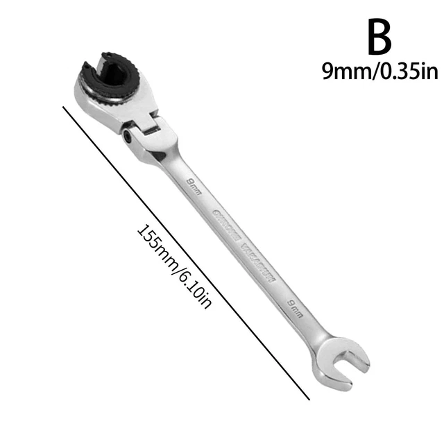 9mm Multi-color LIMITED-TIME OFFER TUBING RATCHET WRENCH (FIXED HEAD-FLEXIBLE M6