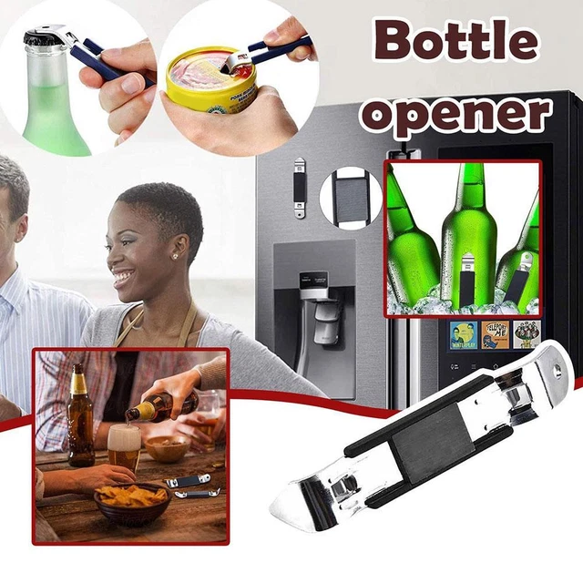 5 Pcs Magnetic Bottle Openers Stainless Steel Flat Bottle Beer Opener O2T5
