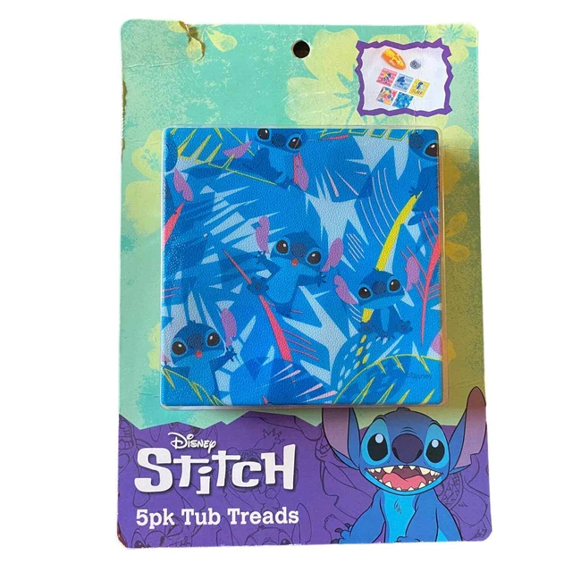 Paquete de 5 bandas de rodadura antideslizantes para bañera Disney Stitch nuevo en paquete