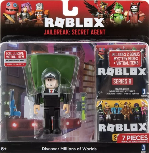 Jailbreak Double Agent + Wealth All Around Me TOY+CODE Roblox Celebrity  Series 7