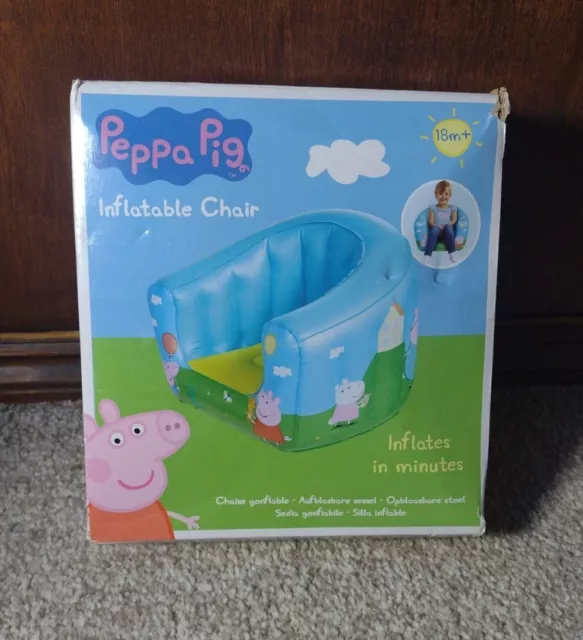 Peppa Pig Flocked Chair Inflatable Chair For Child's Comfort, Bedroom Decor, New