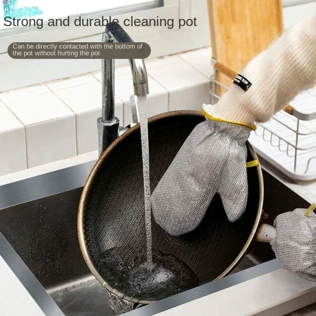 Thickened Dishwashing Gloves Household Cleaning Steel Wire Ball Gloves