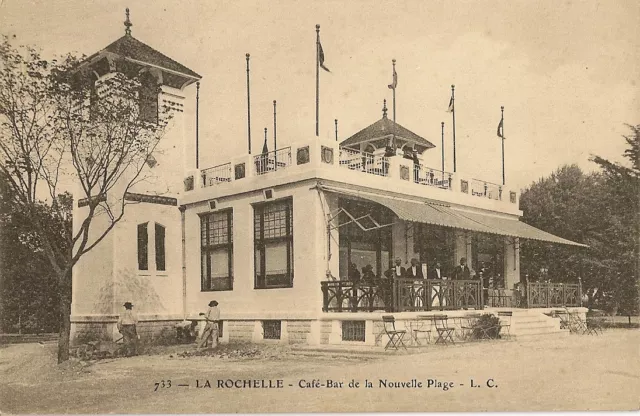 Carte Postale La Rochelle Cafe-Bar De La Nouvelle Plage