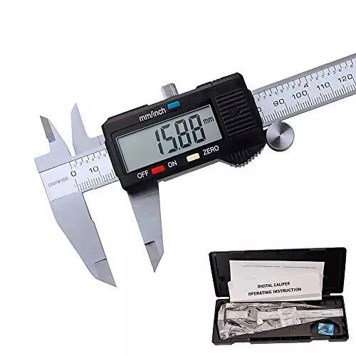 Freeas Digital Caliper Micrometer Vernier Gauge Tool, Measures up to 0-6 inch or