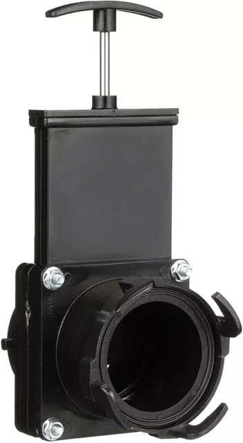Valterra T58, Twist-On Waste Valve, Mess-Free Waste Valve, Black