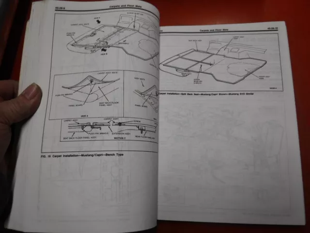 1986 Lincoln Mark Vii Ford Mustang Ltd Thunderbird Factory Body Service Manual 2