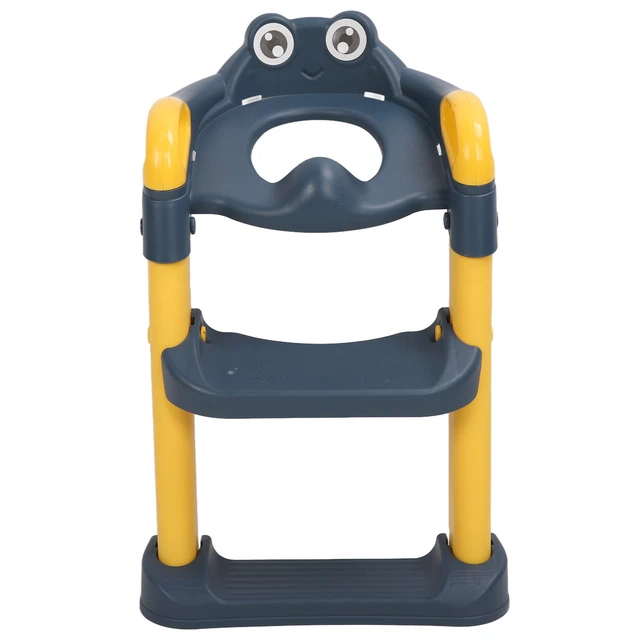 (Yellow)Foldable Cartoon Potty Training Toilet Ladder For Children Non