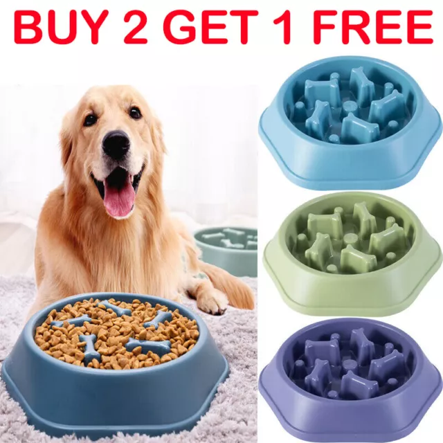 Dog-Bowl Dishes Slow-Feeder Large Pet-Eat Dog Food-Nonslip Interactive Large