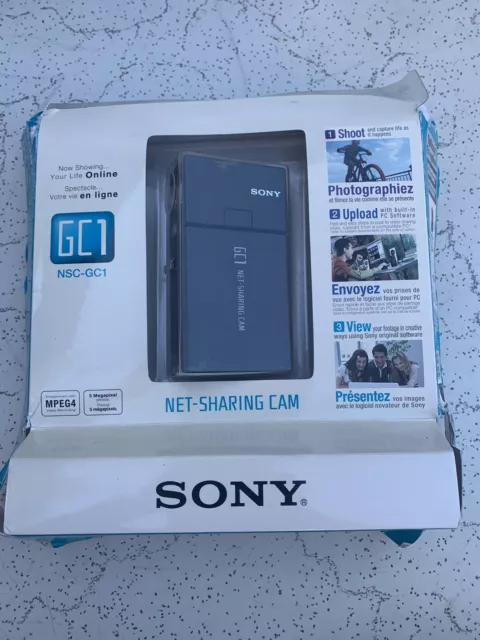 Sony Net-Sharing Cam NSC-GC1 BLACK Tested Working W/ Manual Cables