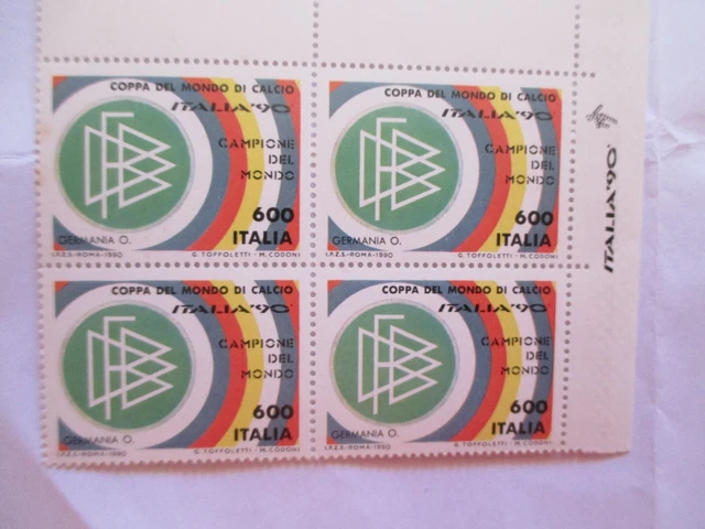 MONDIALI 1990 RARA BANDIERA ITALIA CON COPPE MONDO CAMPIONI 1934 1938 1982 60X64