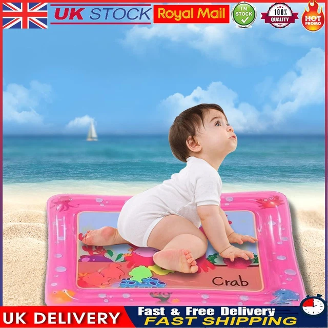 Animal Water Mat PVC Baby Water Play Mat Double Edge for Activity (Crab)