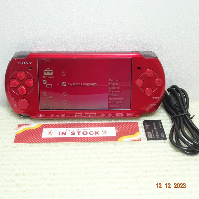 SONY PSP Playstation Portable Radiant Red PSP - 3000 RR Cable Console