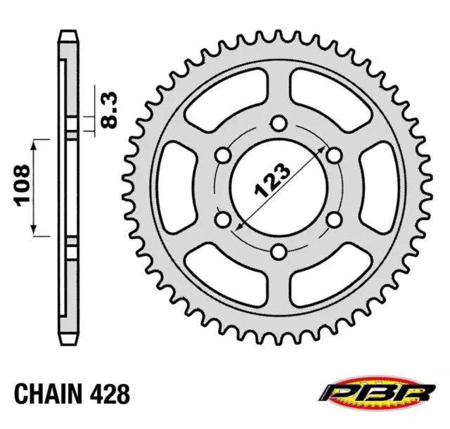 Corona 60 Denti Passo 428 ANTIROTTURA per Aprilia RS 125 Replica ABS 2017-2019