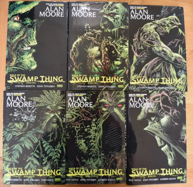Saga of the Swamp Thing Hardcover Books 1 2 3 4 5 6 Complete Set Alan Moore