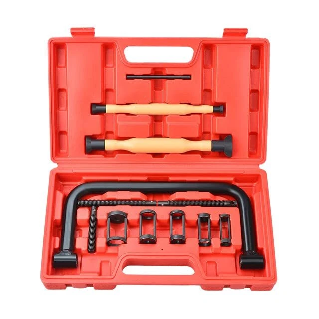 12Pcs Valve Spring Compressor with Valve Lapper Set Auto Compression...