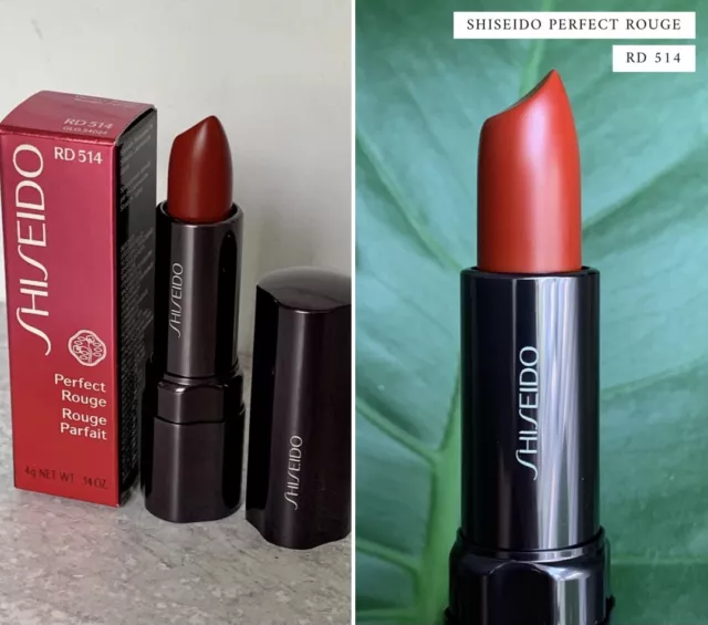 Shiseido Perfect Rouge Lipstick RD514 Dragon - Full Size 4 g / 0.14 Oz New