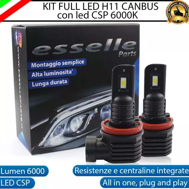 Kit Led H11 6000K Bianco Canbus Fendinebbia Per Audi A4 B7 Ultra Compatte