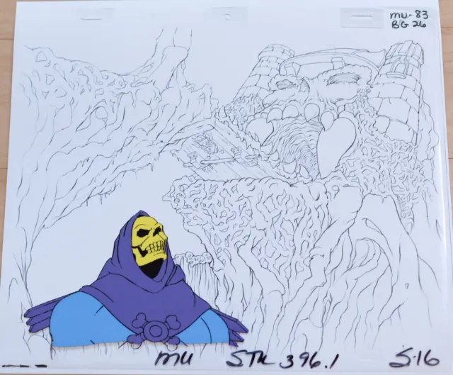 He-Man original vintage Filmation production Cel: SKELETOR