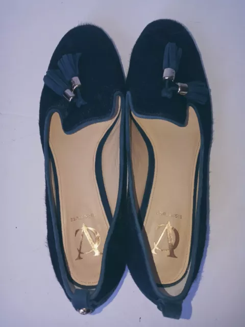 VC Signature By Vince Camuto, VI  women's calf hair blue tassle loafer Size 8.5