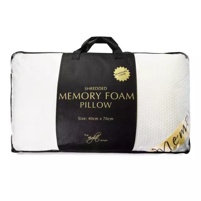 Luxury Shredded Memory Foam Pillow Firm Support for Head Neck Back Orthopaedic