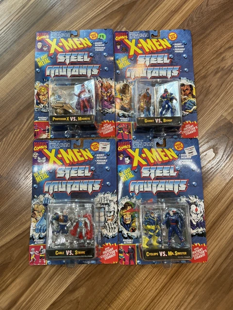 Marvel X-Men Steel Mutants 1994 Toy Biz Die-Cast Complete Set of 4!! RARE!! NIP