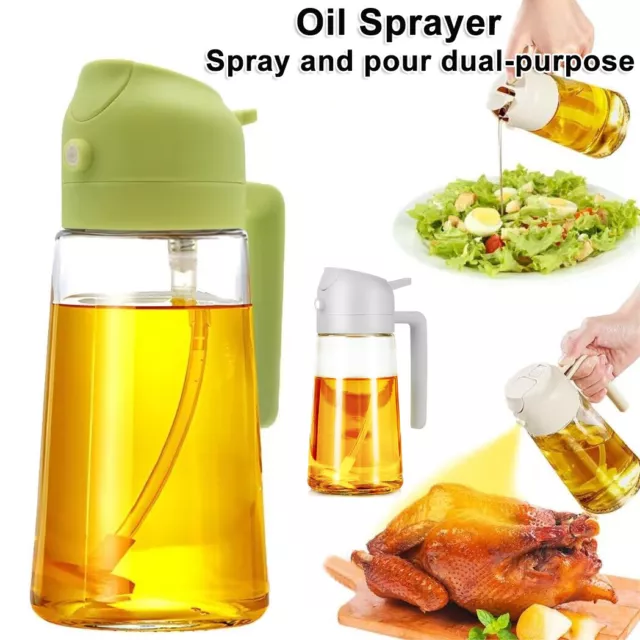 2PCS 2 In 1 Oil Sprayer BBQ Kitchen Tool Cooking Dispenser Spray Bottle Baking