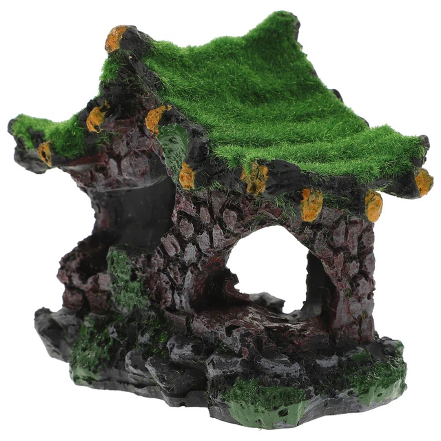 Fish Tank Ornaments Landscaping Moss Cottage Aquarium Accessories Desktop