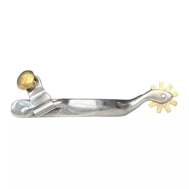 Western Rowel Spurs with Plain Band Stainless Steel Adult
